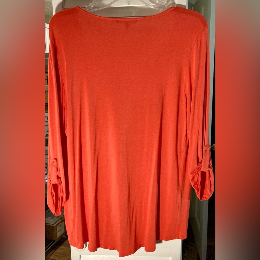 Vibrant EUC Cable & Gauge Orange Top women size M - Picture 11 of 12